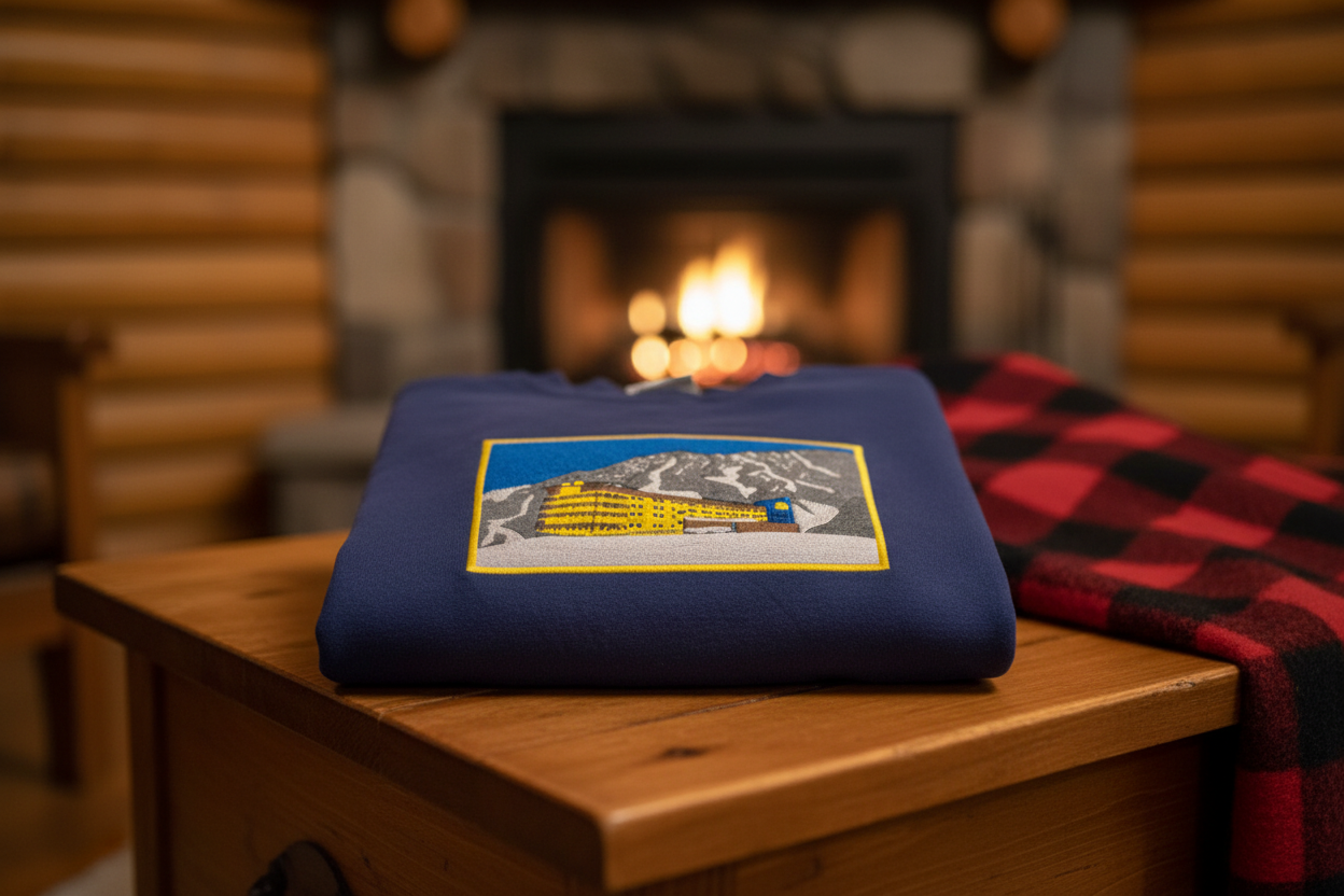 Alpine Hotel Sweatshirt - Cabin Scene