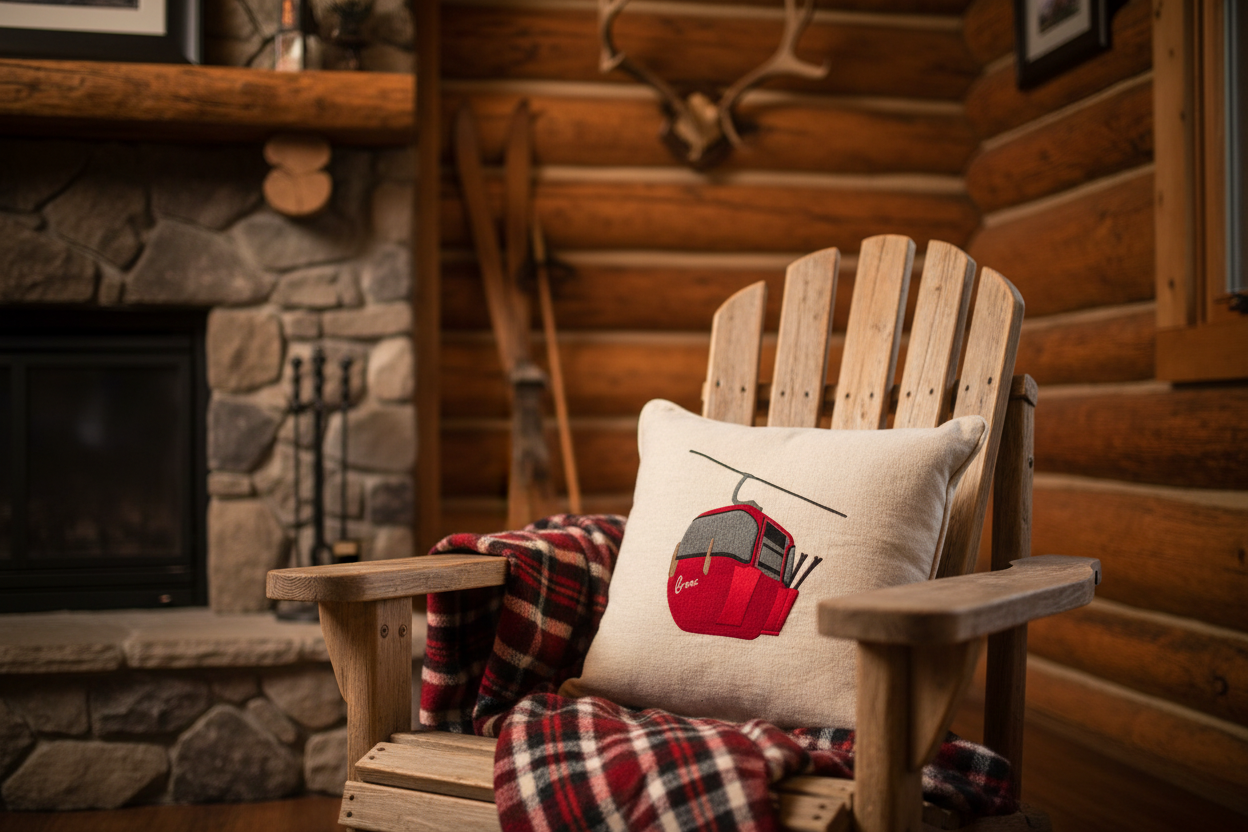 Gondola Pillow - Adirondack Cabin