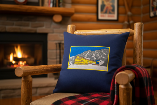Portillo Design - Navy Pillow Cabin Scene